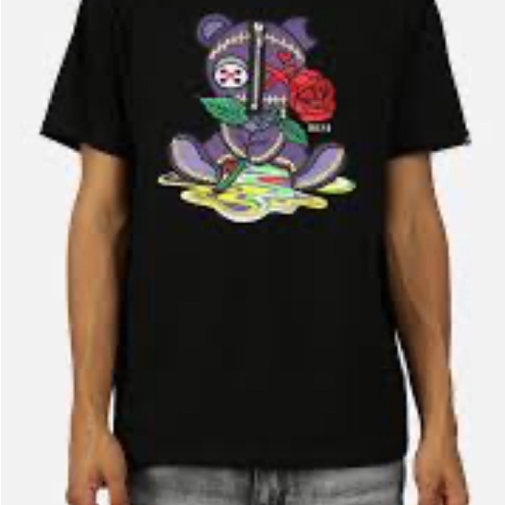 BKYS Black Keys Melancholy Purple Teddy Bear Mens Large Embroidered